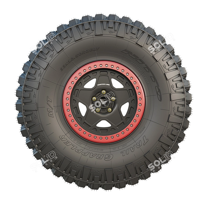 Off-Road Beast Nitto Tires 3D model image 6