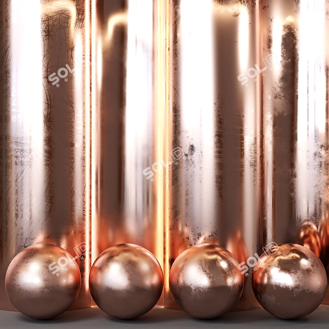 Metallic Copper Texture Set - 4k 3D model image 1