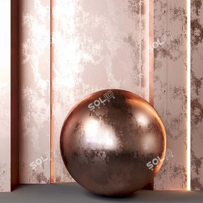 Metallic Copper Texture Set - 4k 3D model image 4