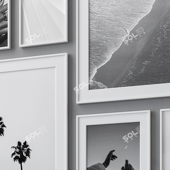 Set of Wall Pictures 1945 3D model image 3