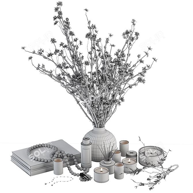 Chic Vase & Plant Ensemble 3D model image 3