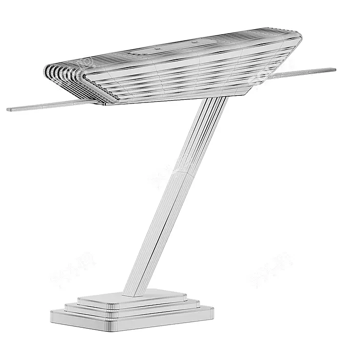 Modern Glaive Table Lamp in Brass 3D model image 2