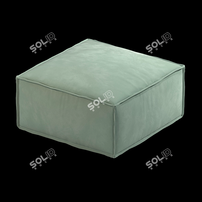 Vento Modular Poufs with Blanket 3D model image 3