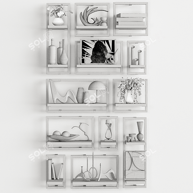 Artistic Home Decor Set 23 3D model image 4