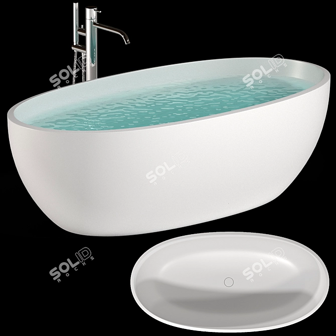 Antonio Lupi REFLEX Freestanding Bathtub 3D model image 1