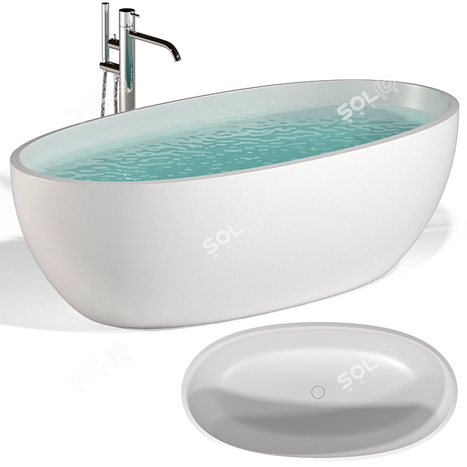 Antonio Lupi REFLEX Freestanding Bathtub 3D model image 2