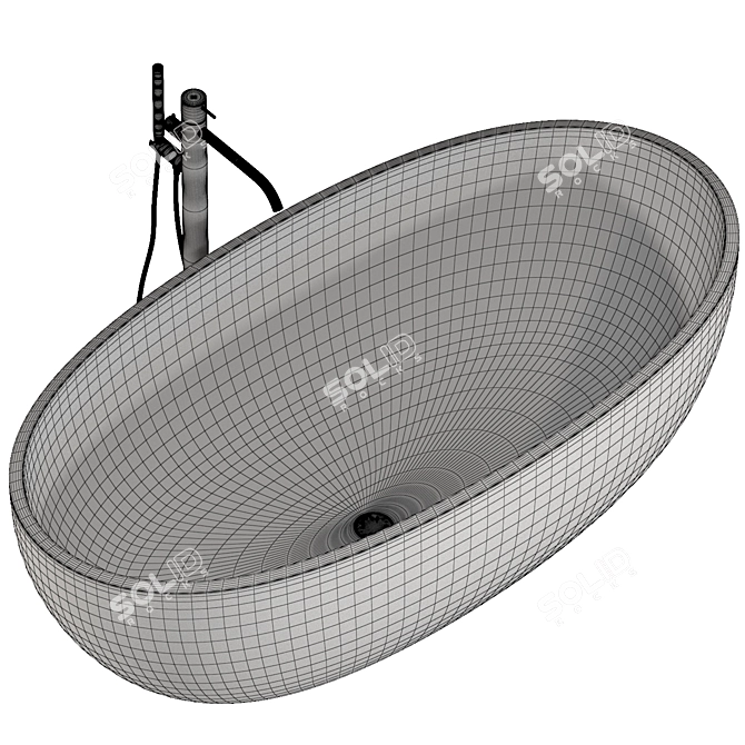 Antonio Lupi REFLEX Freestanding Bathtub 3D model image 4