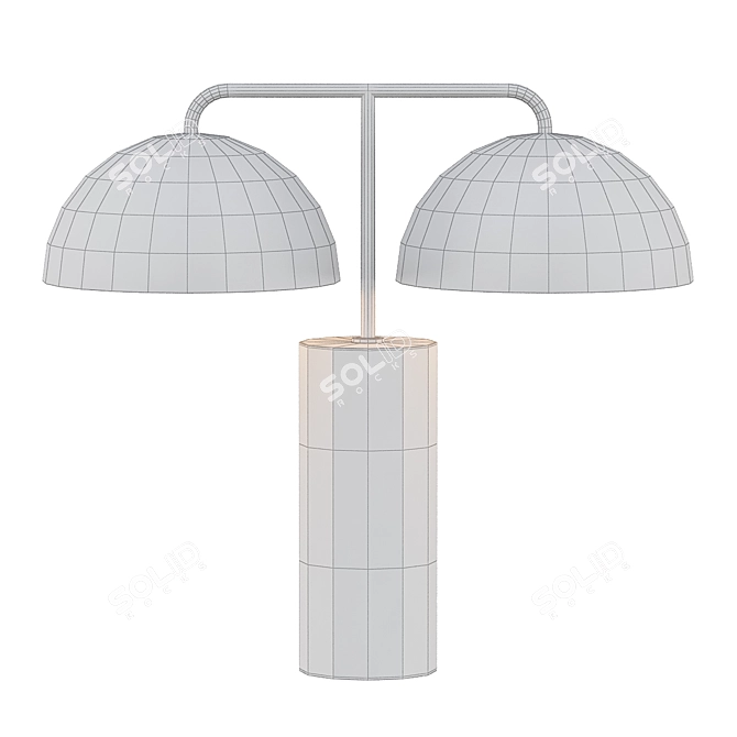 Modern Marble Table Lamp 3D model image 2