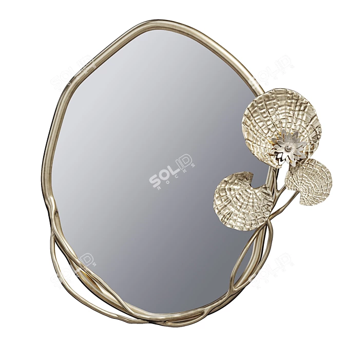 Elegant Flora Mirror, 76x73x13 cm 3D model image 1