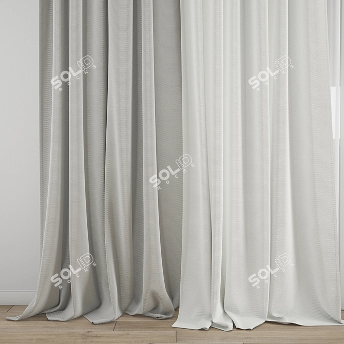 Detailed Curtain Model Set 3D model image 2