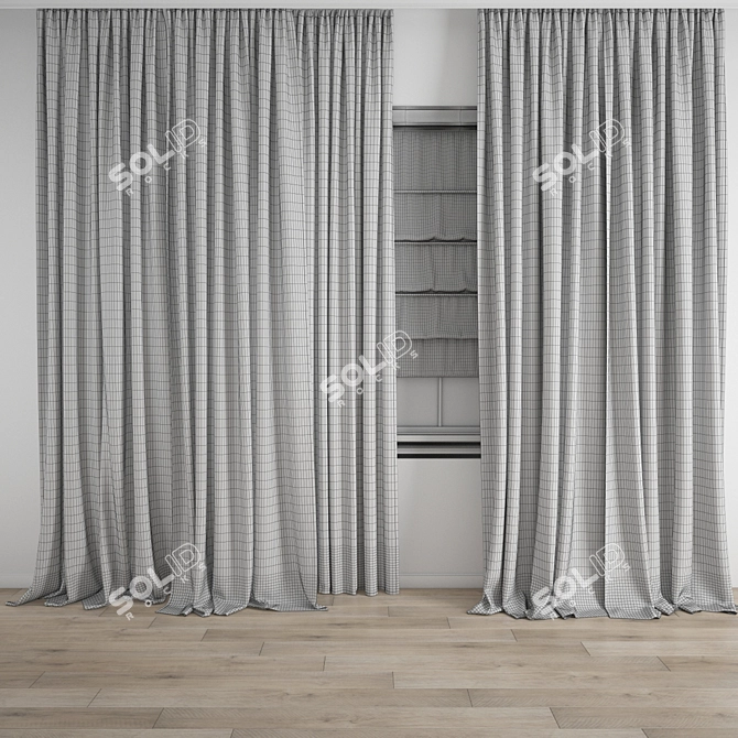 Detailed Curtain Model Set 3D model image 3