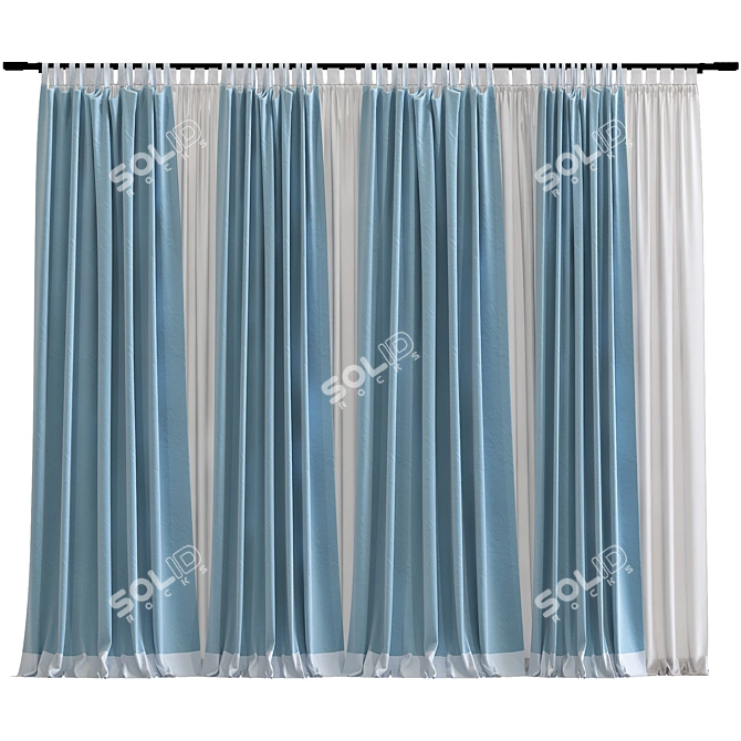 Refined Curtain Design 3D model image 1