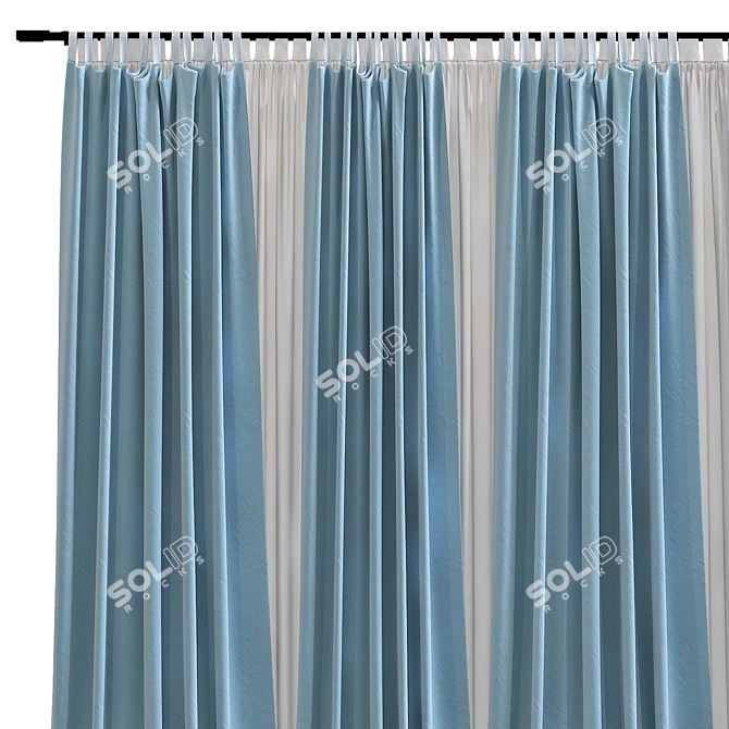 Refined Curtain Design 3D model image 2