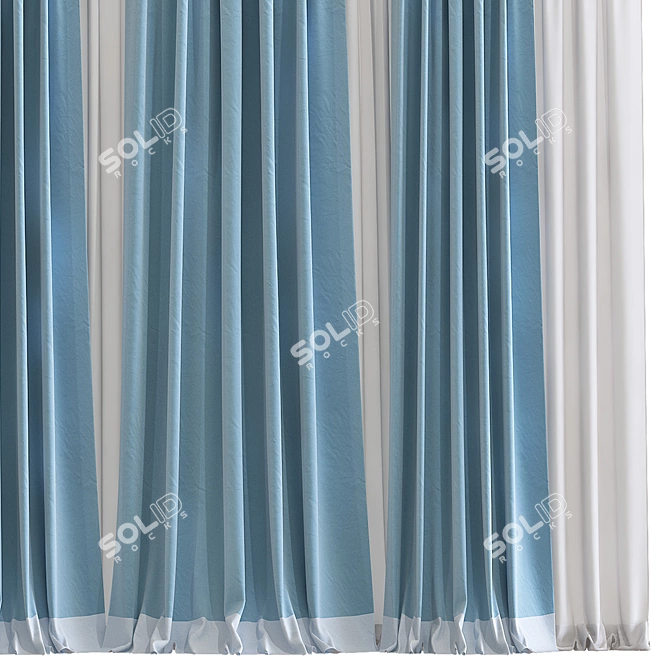 Refined Curtain Design 3D model image 3