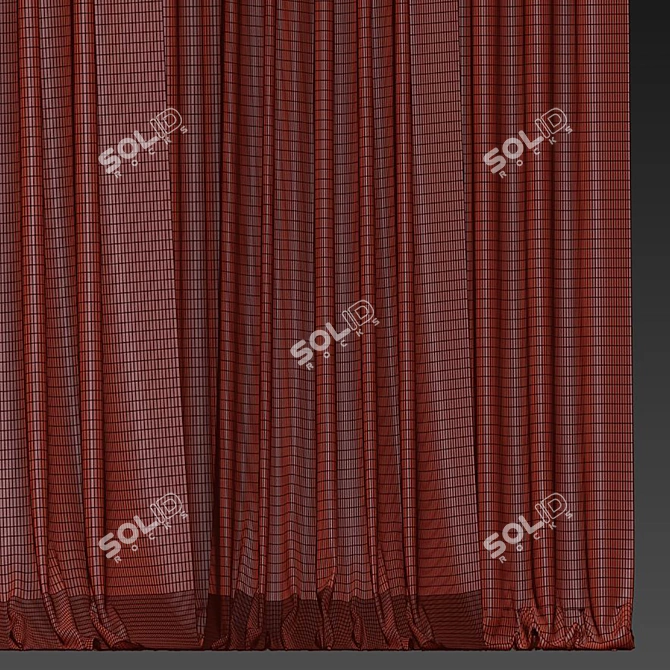 Refined Curtain Design 3D model image 4