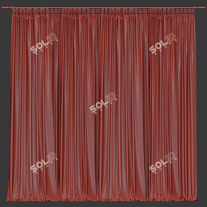 Refined Curtain Design 3D model image 5