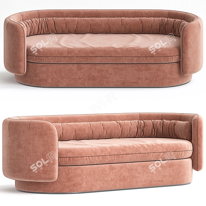Modern 3-Seater Sofa Set 3D model image 1