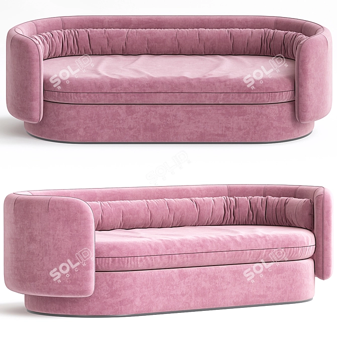 Modern 3-Seater Sofa Set 3D model image 2