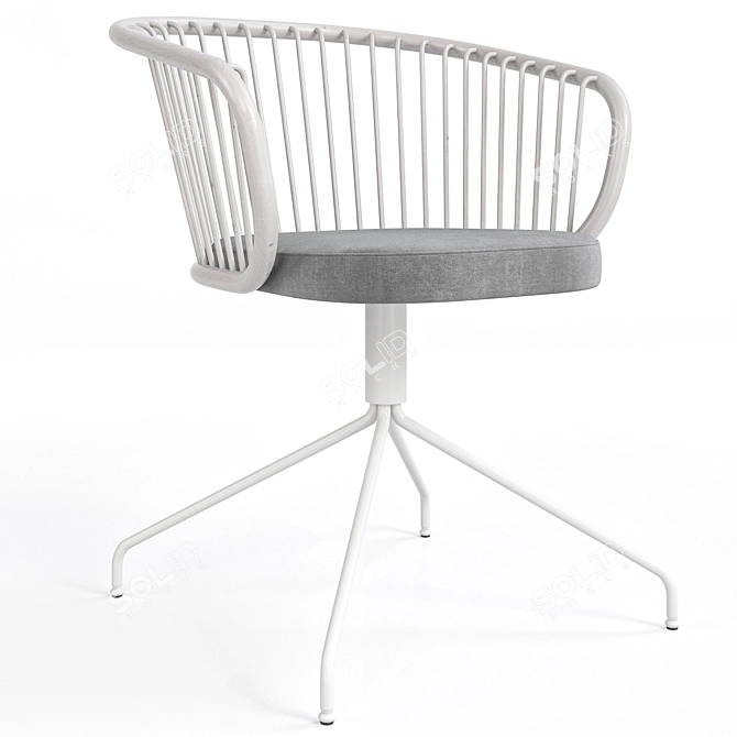 Modern Dining Armchair 3D Model 3D model image 2