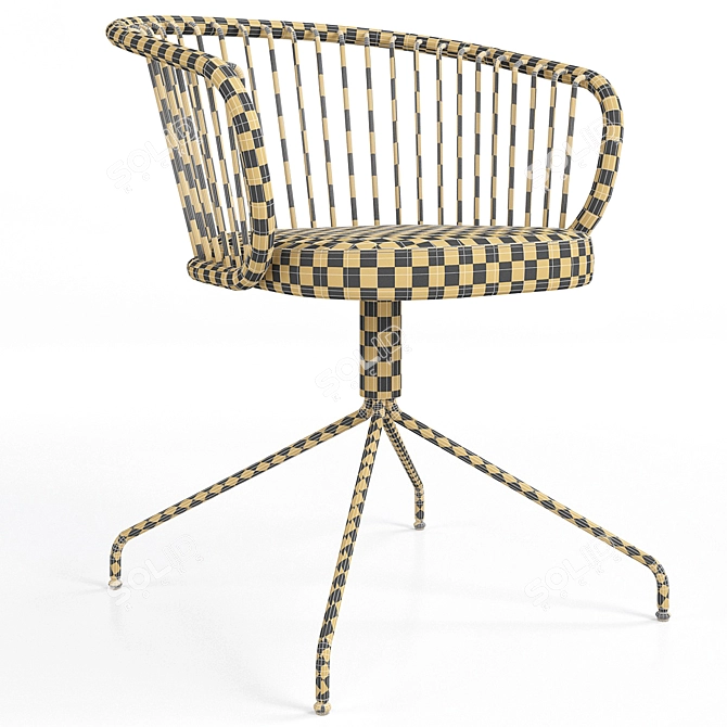 Modern Dining Armchair 3D Model 3D model image 5