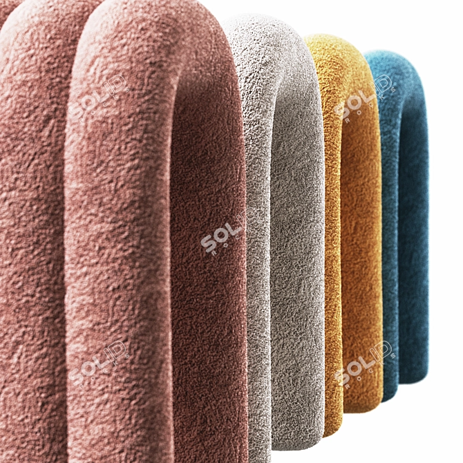 Plush Ottoman Bundle by Corner Design 3D model image 3