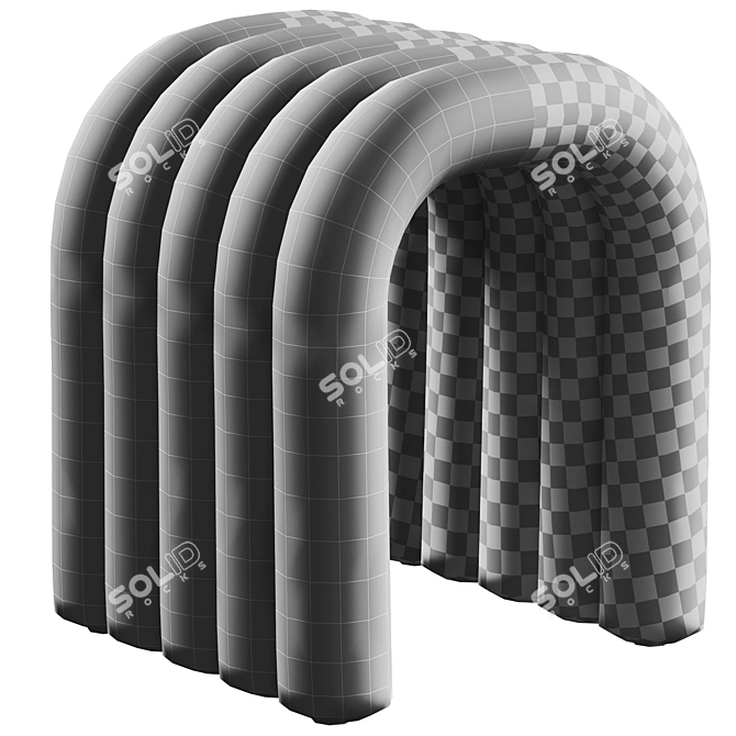 Plush Ottoman Bundle by Corner Design 3D model image 5