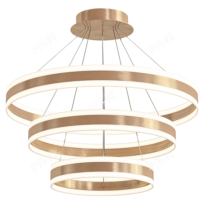 Ethereal Solar Chandelier Model 3D model image 1