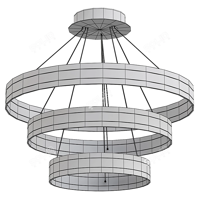 Ethereal Solar Chandelier Model 3D model image 2