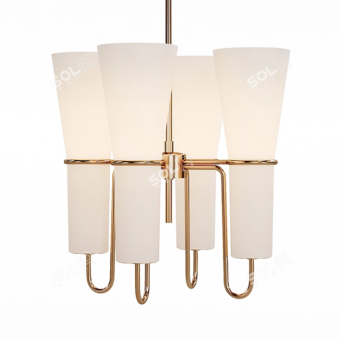  Scandinavian Brass Chandelier Jakobsson 3D model image 2