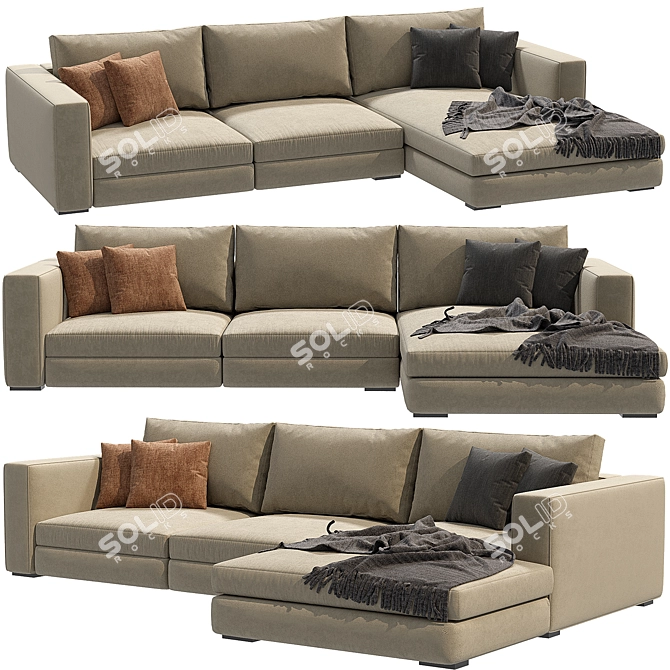 Modern Comfort Cenova Sofa 3D model image 1