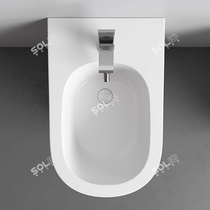 Italian Floor Bidet/Toilet Set 3D model image 5