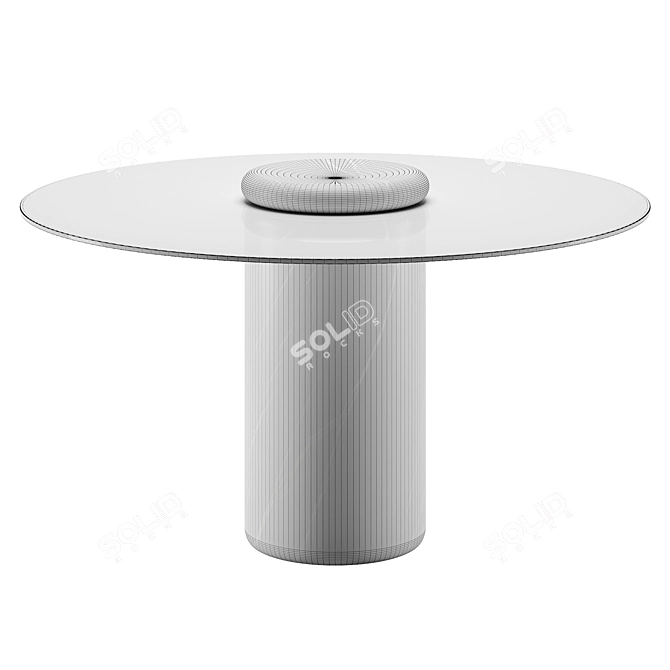 Modern Round Dining Table 1300mm 3D model image 3