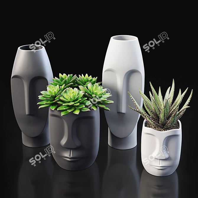 Elegant Decor Vase Model 3D model image 1