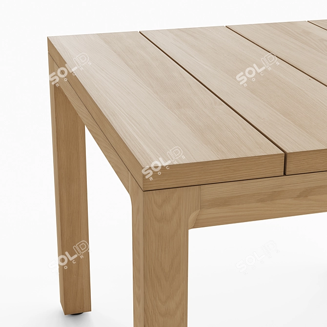 RHODES TEAK SIDE TABLE - Elegant Minimalist Design 3D model image 4