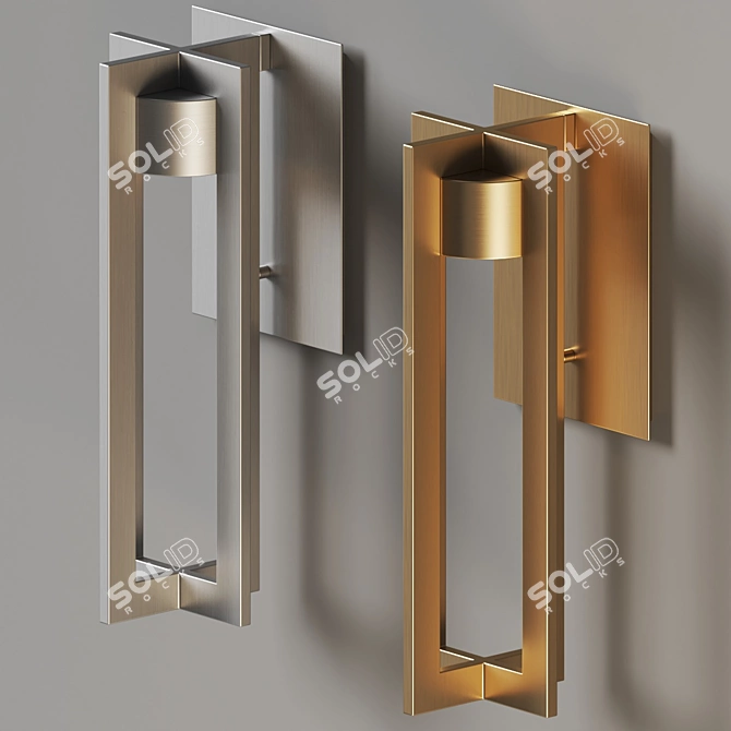 Mid-Century Modern Outdoor Wall Sconce 3D model image 2