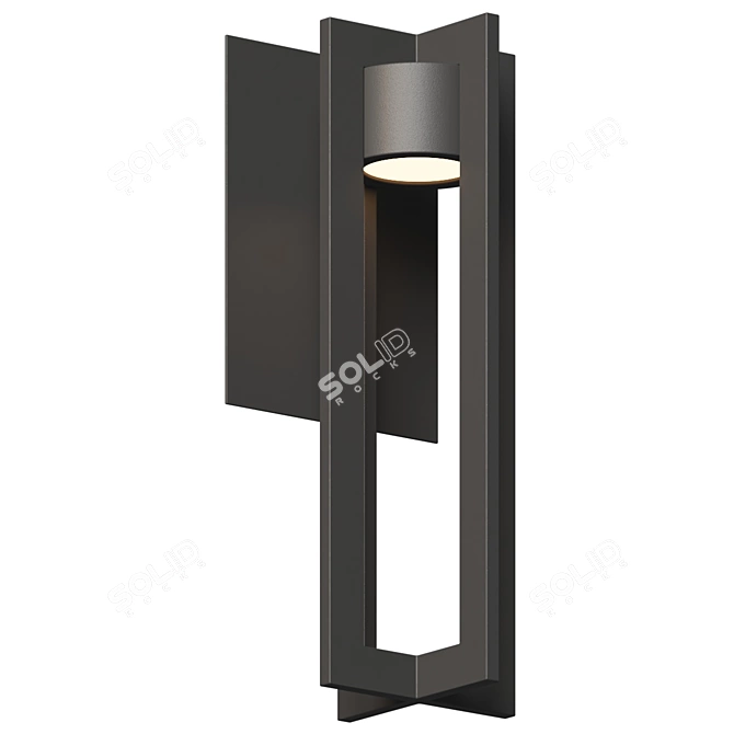 Mid-Century Modern Outdoor Wall Sconce 3D model image 3