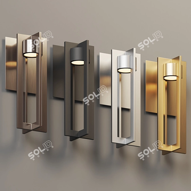 Mid-Century Modern Outdoor Wall Sconce 3D model image 4