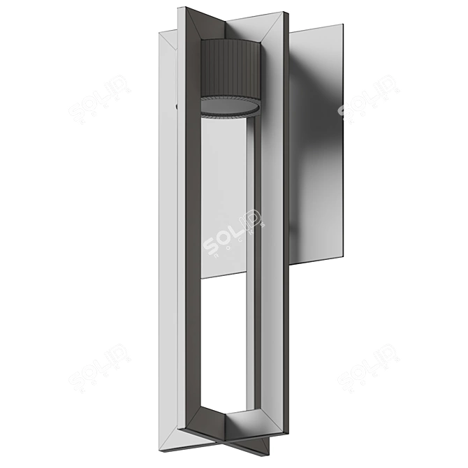 Mid-Century Modern Outdoor Wall Sconce 3D model image 5