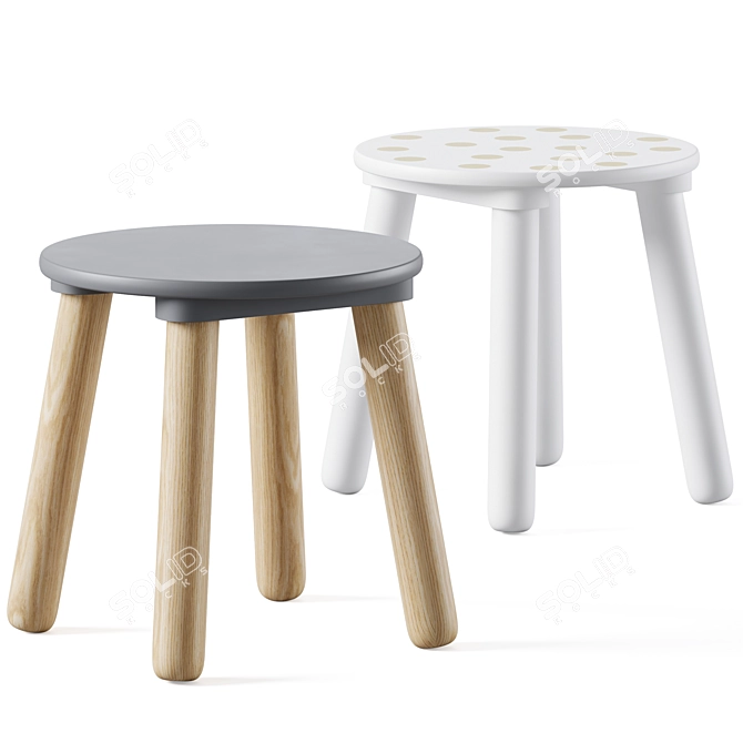 Kids Table and Chairs Set by Jabadabado 3D model image 3