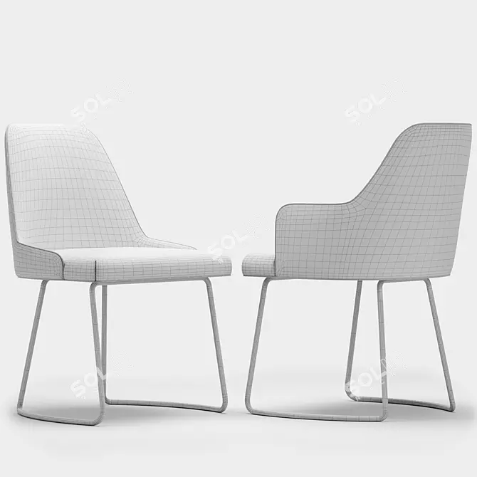 Modern Anna Chair - Designer Elegance 3D model image 7