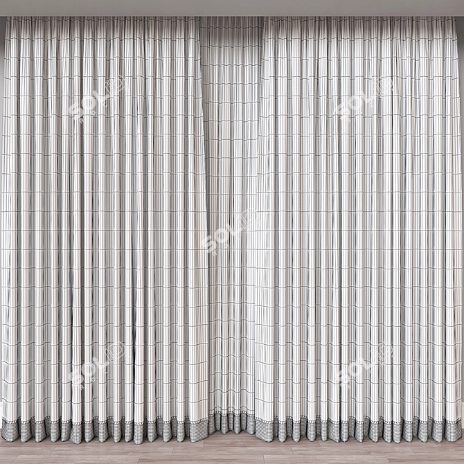 Render-Ready Curtain Model Export Pack 3D model image 4