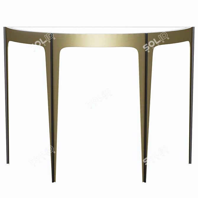 Brushed Brass Console Table - Artemisa 3D model image 1