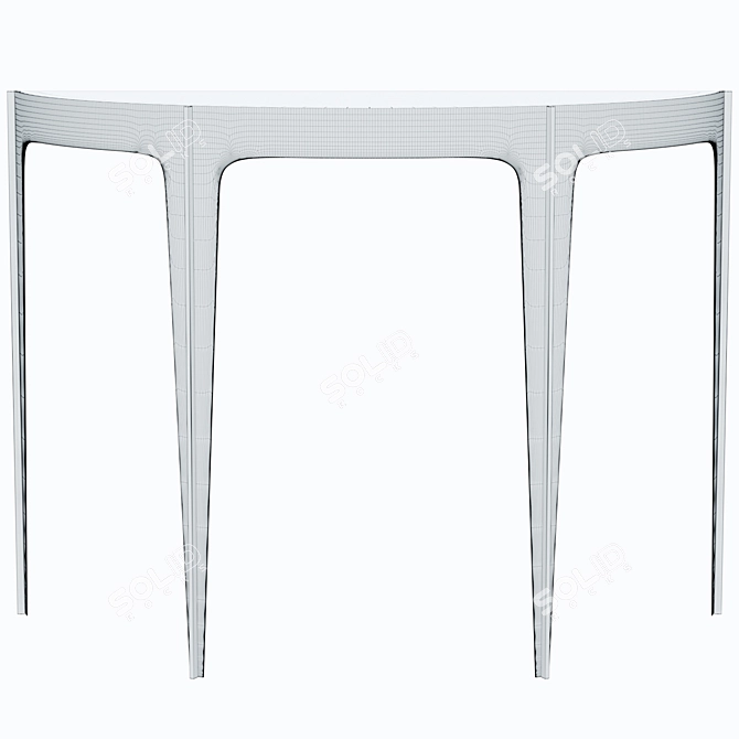 Brushed Brass Console Table - Artemisa 3D model image 4