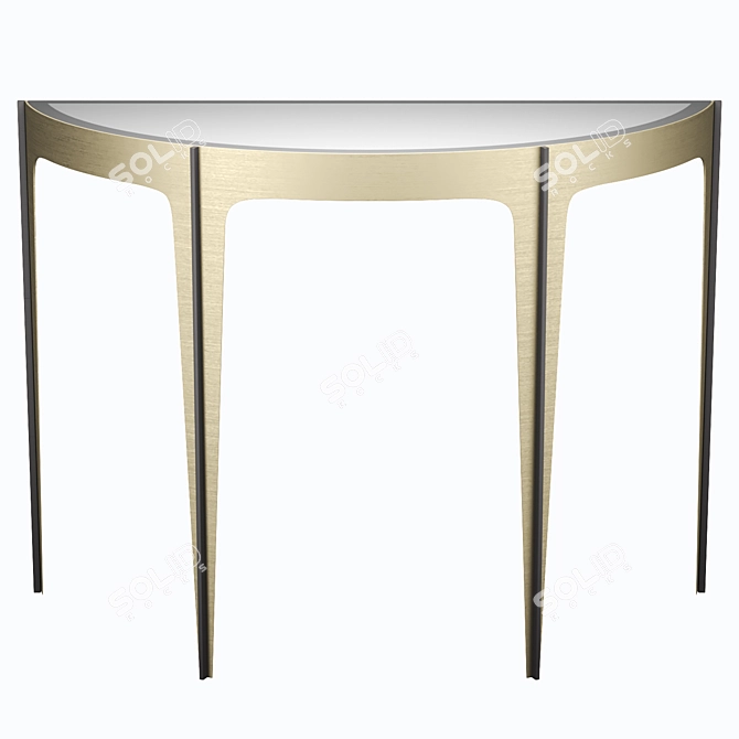 Brushed Brass Console Table - Artemisa 3D model image 7