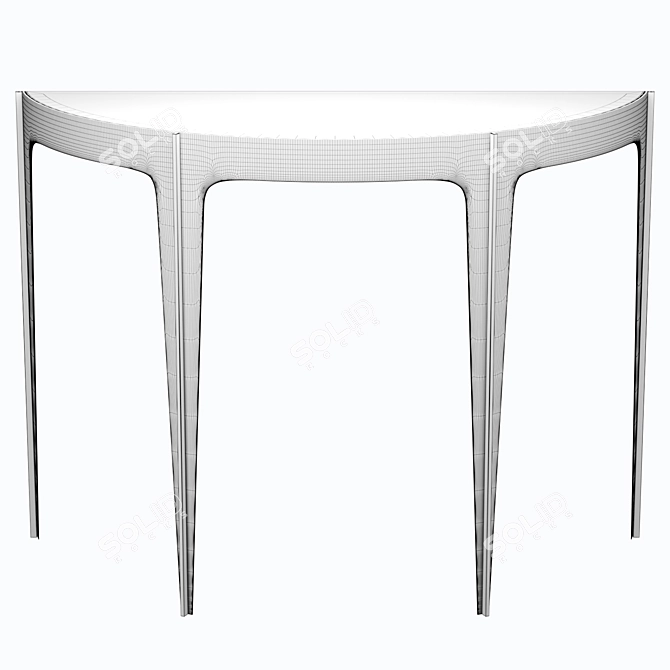 Brushed Brass Console Table - Artemisa 3D model image 8