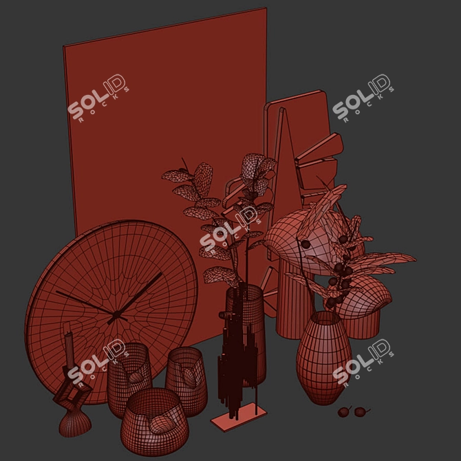 Ornamental Decor Set15 3D model image 4