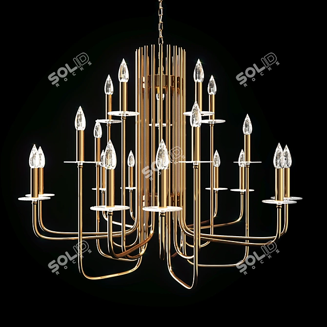 Elegant MILOSH TENDENCE Chandelier 3D model image 1