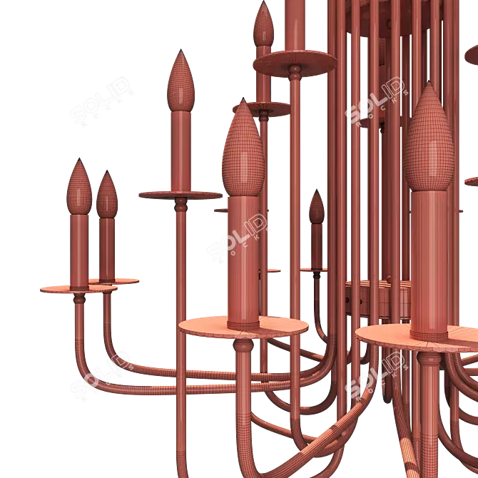 Elegant MILOSH TENDENCE Chandelier 3D model image 2