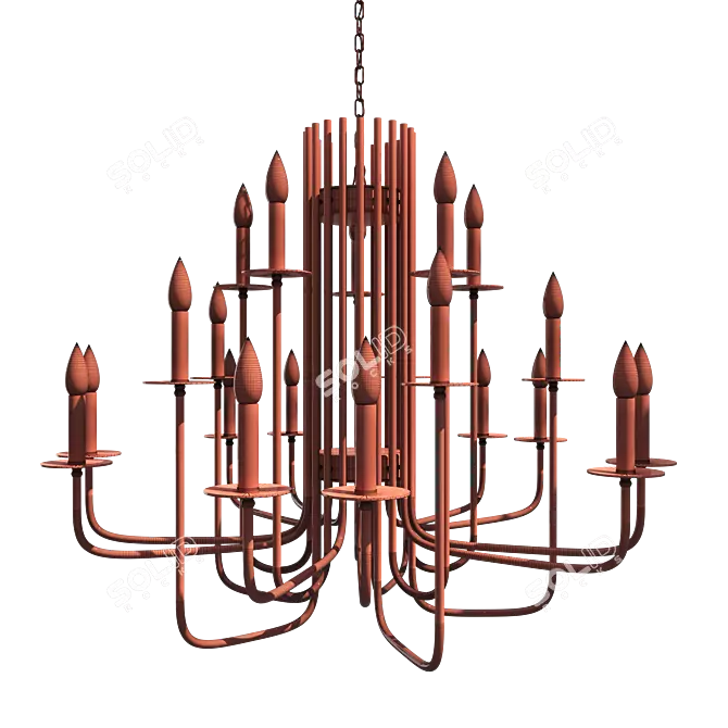Elegant MILOSH TENDENCE Chandelier 3D model image 3