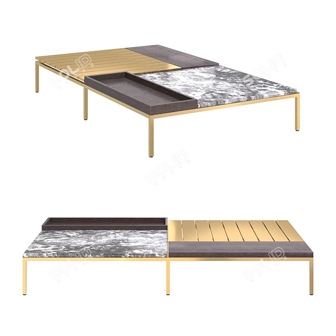 Elegance Fusion Coffee Table 3D model image 2